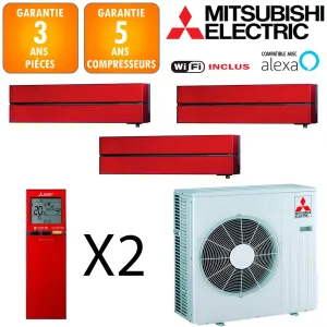 Mitsubishi Tri-split MXZ-4F83VF + 2 X MSZ-LN18VGR + MSZ-LN50VGR 