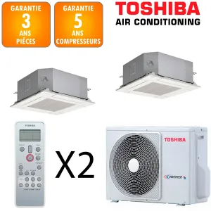 Toshiba Bi-split Cassette RAS-2M18G3AVG-E + 2 X RAS-M10U2MUVG-E 