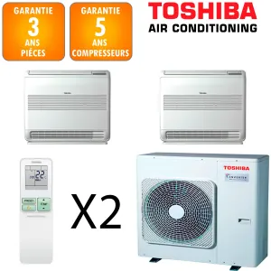 Toshiba Bi-split Console RAS-5M34G3AVG-E + 2 X RAS-B18J2FVG-E 