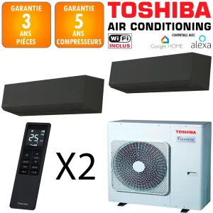 Toshiba Bi-split Shorai RAS-3M26G3AVG-E + 2 X RAS-B13G3KVSGB-E 