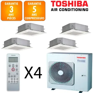 Toshiba Quadri-split Cassette RAS-5M34G3AVG-E + 3 X RAS-M10U2MUVG-E + RAS-M13U2MUVG-E 