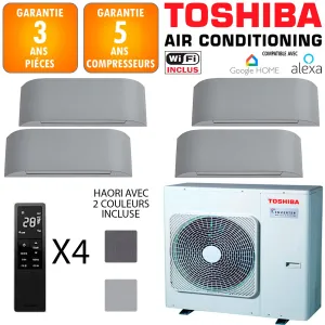 Toshiba Quadri-split Haori RAS-5M34G3AVG-E + 3 X RAS-B10N4KVRG-E + RAS-B13N4KVRG-E 