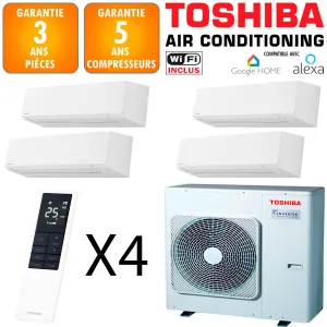 Toshiba Quadri-split Shorai RAS-5M34G3AVG-E + 2 X RAS-B07G3KVSG-E + RAS-B10G3KVSG-E + RAS-B16G3KVSG-E 